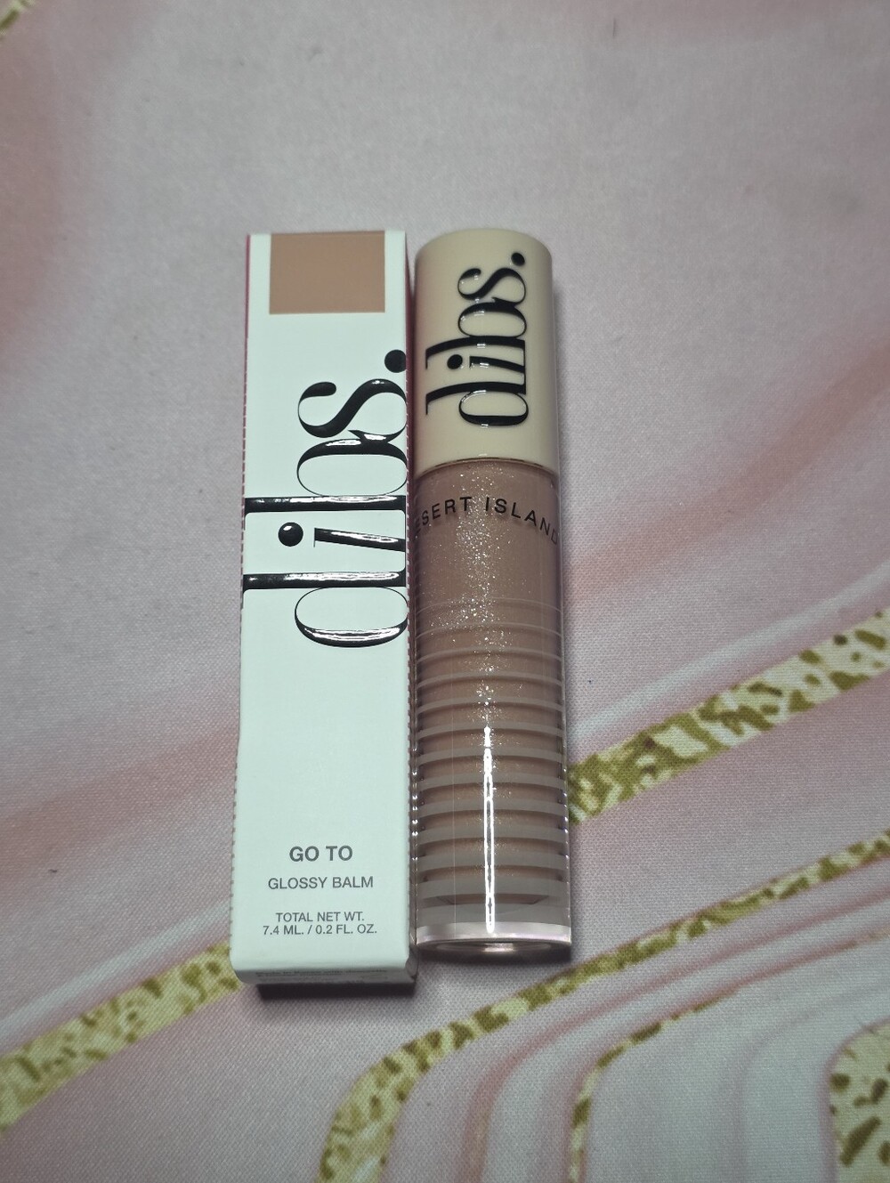 Dibs Go To Glossy Balm Lip Gloss — Desert Island Nude Pink